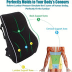 Coussin Lombaire Ergonomique Mousse à Mémoire de Forme — Soutien Dorsal