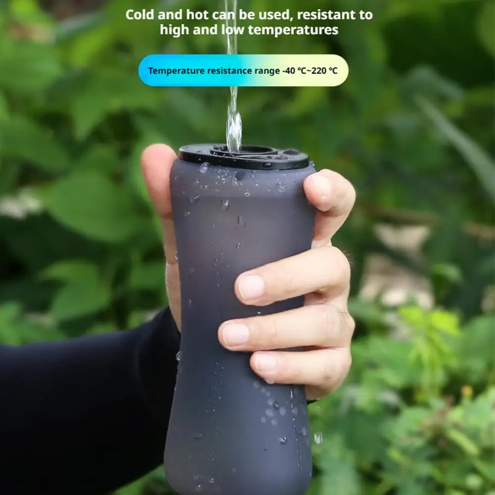 Gourde Pliable en Silicone – Bouteille d’Eau Portable pour Sport, Cyclisme, Randonnée et Voyage