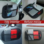 Lot de 2 Organisateurs Intérieur de Voiture Auto-adhésif – Poche en Filet pour Téléphone, Pièces, Clés et Cartes