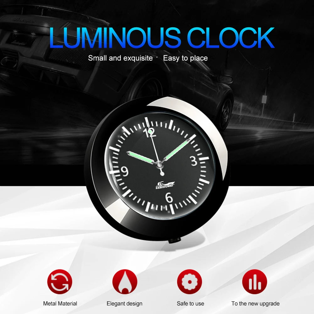 3x Mini Horloge Autoadhésive Lumineuse Quartz – Pratique & Discrète