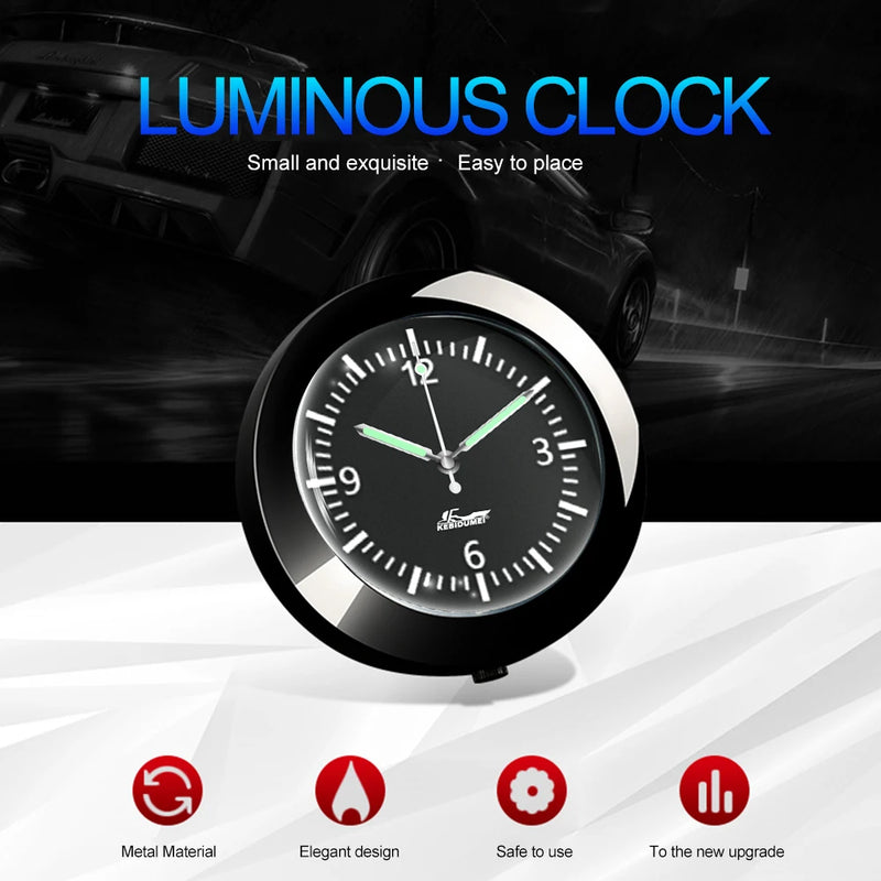 3x Mini Horloge Autoadhésive Lumineuse Quartz – Pratique & Discrète
