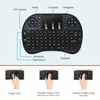 Mini Clavier Sans Fil AZERTY avec Pavé Tactile – Air Mouse RGB Rétroéclairé pour PC et TV Box