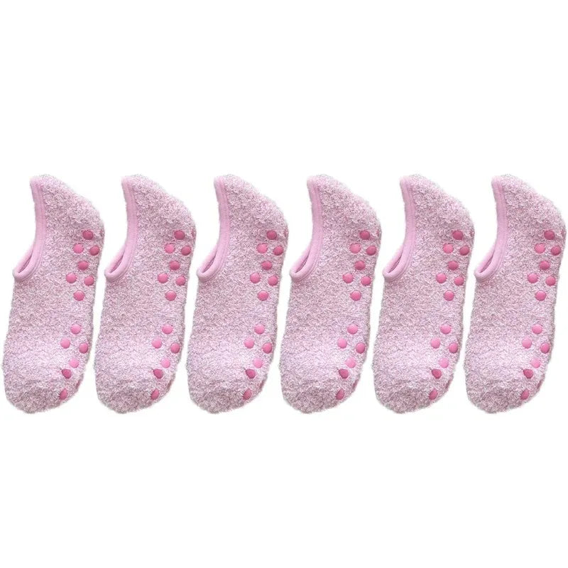 Chaussettes en Polaire Ultra Douce Antidérapantes - Lot de 3