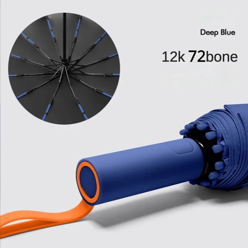 Grand Parapluie ULTRA souple et résistant - 72 arceaux en fibre de verre