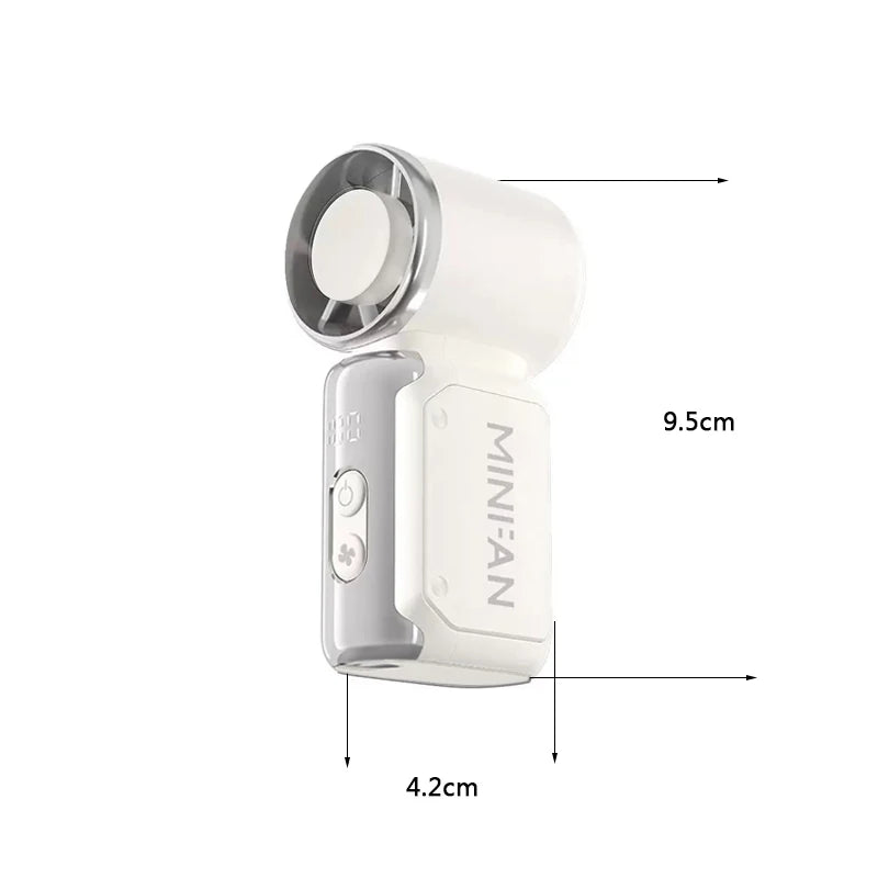 Mini Ventilateur de Poche Sans Pales 4 Vitesses – Silencieux, Léger et Rechargeable pour Voyage et Bureau