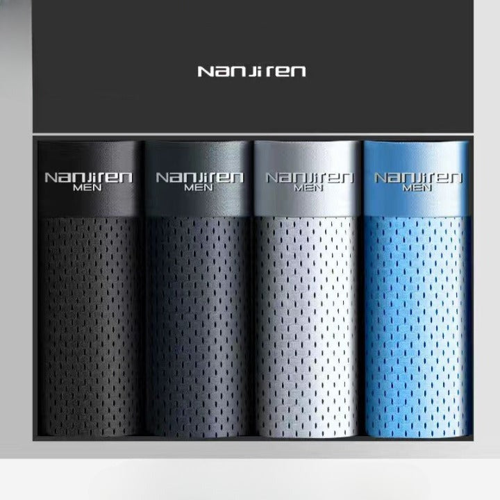 Lot de 4 Boxers en maille de Soie glacée
