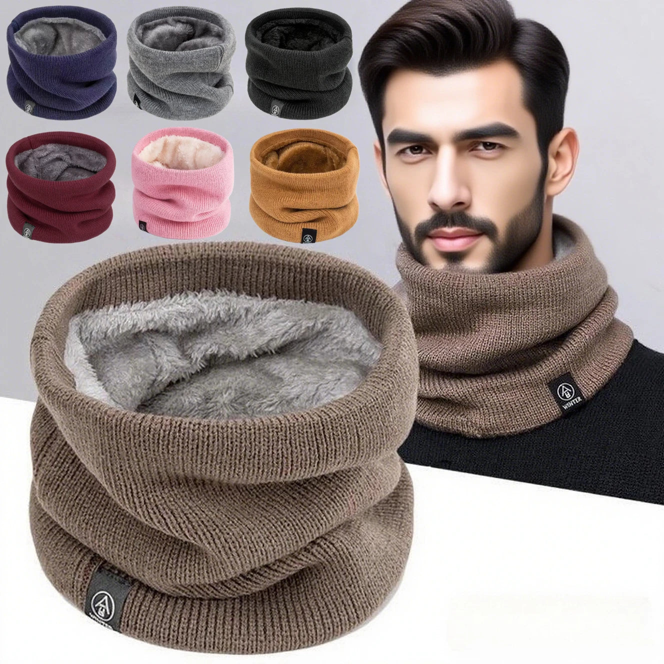 Cache-Cou Hiver Doublé en Polaire Chaude
