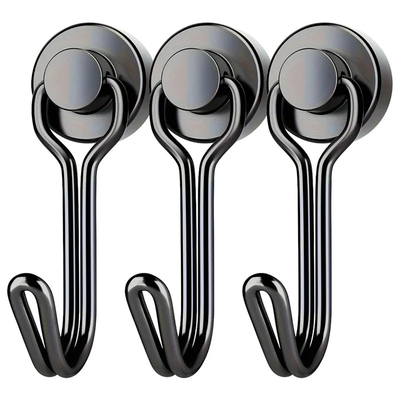 Crochets Magnétiques Ultra-Puissants en Néodyme – 6 pcs
