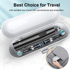 Brosse à dents électrique rotative avec nettoyage ultrasonique — 4 têtes de rechange incluses