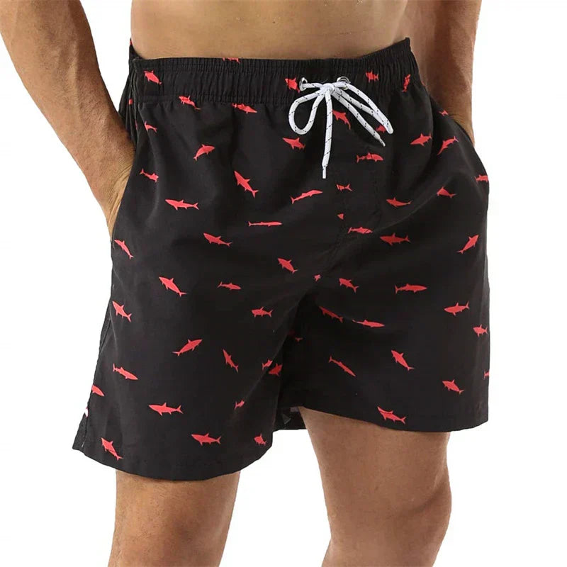 Short de Bain à Cordon et Différents Motifs