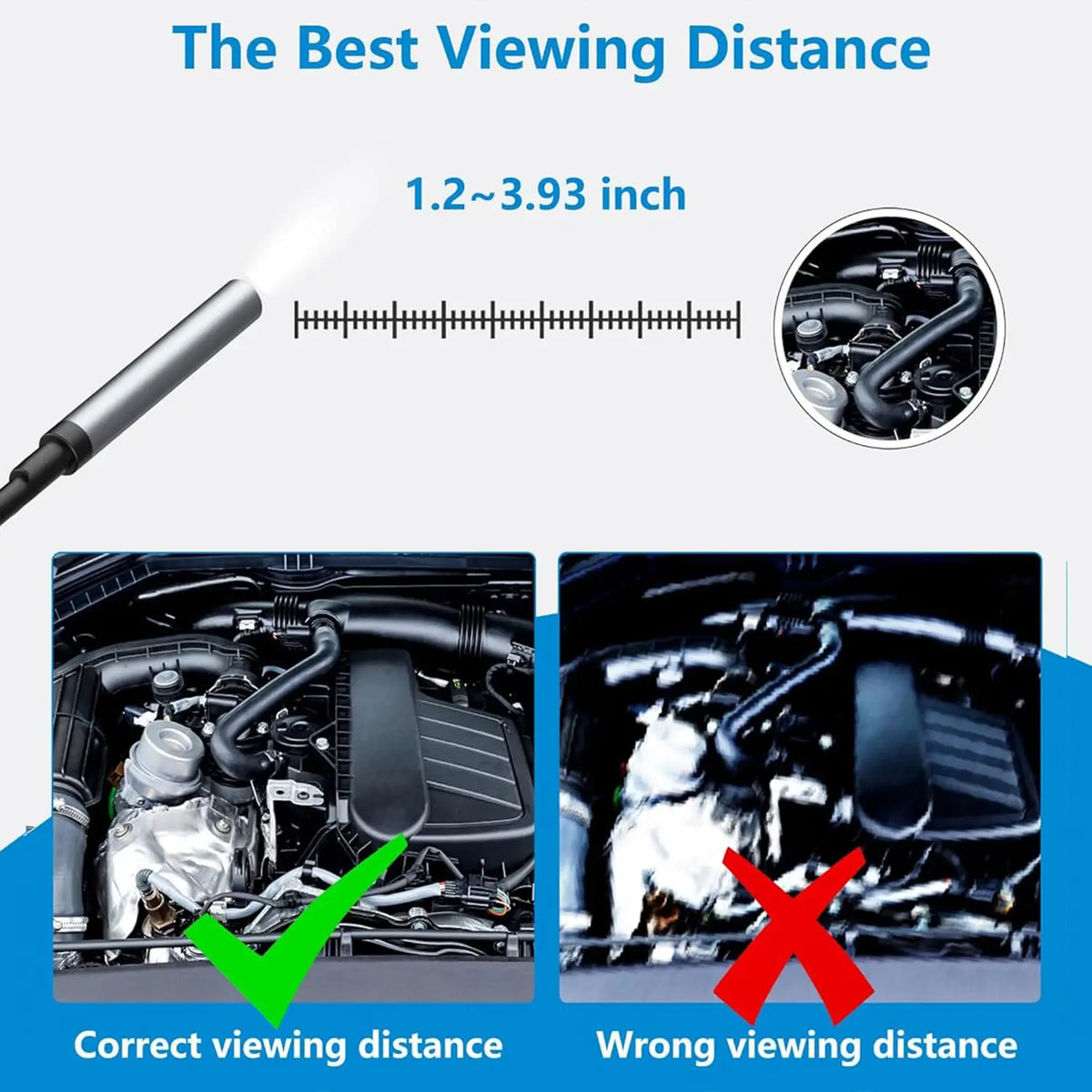 Caméra Endoscopique d’Inspection HD 960P pour iOS – Câble Souple de 1 à 10M – Inspection de Canalisations & Tuyaux
