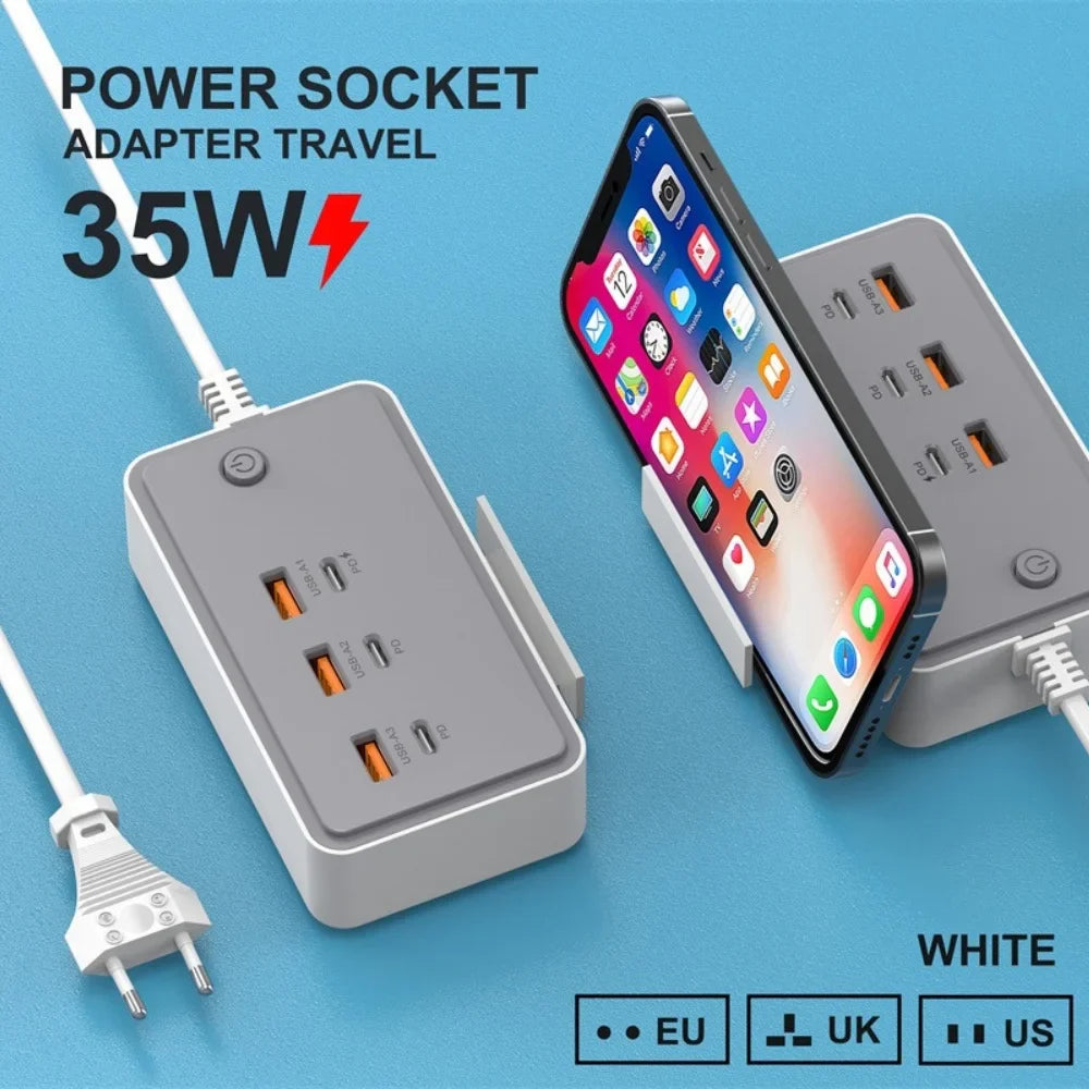Multiprise USB avec Support Intégré 35W