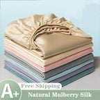 Drap Housse Luxueuse en Soie de Mûrier - 14 Tailles