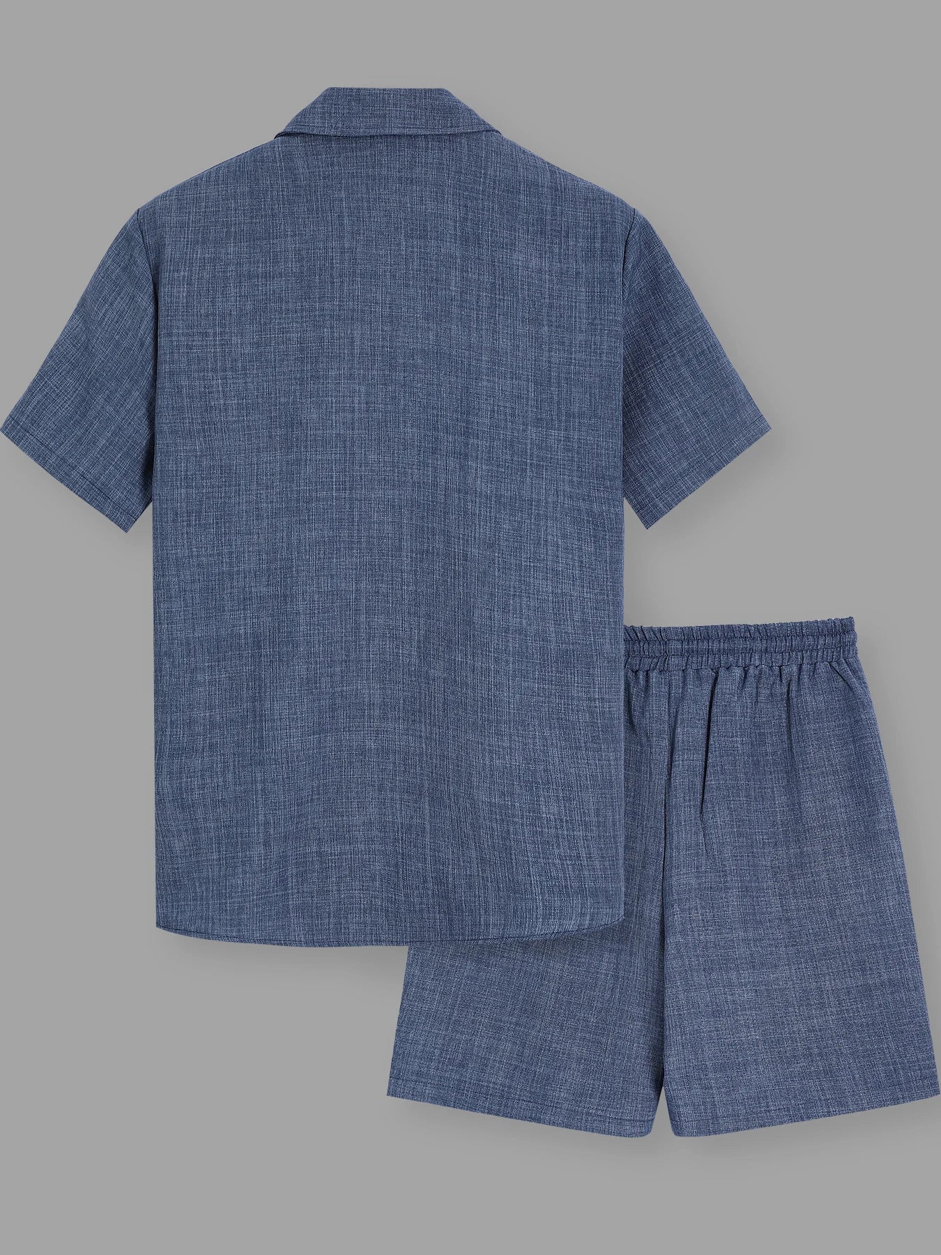 Ensemble Homme Chemise et Short en Coton et Lin – Tenue 2 Pièces Décontractée et Respirante