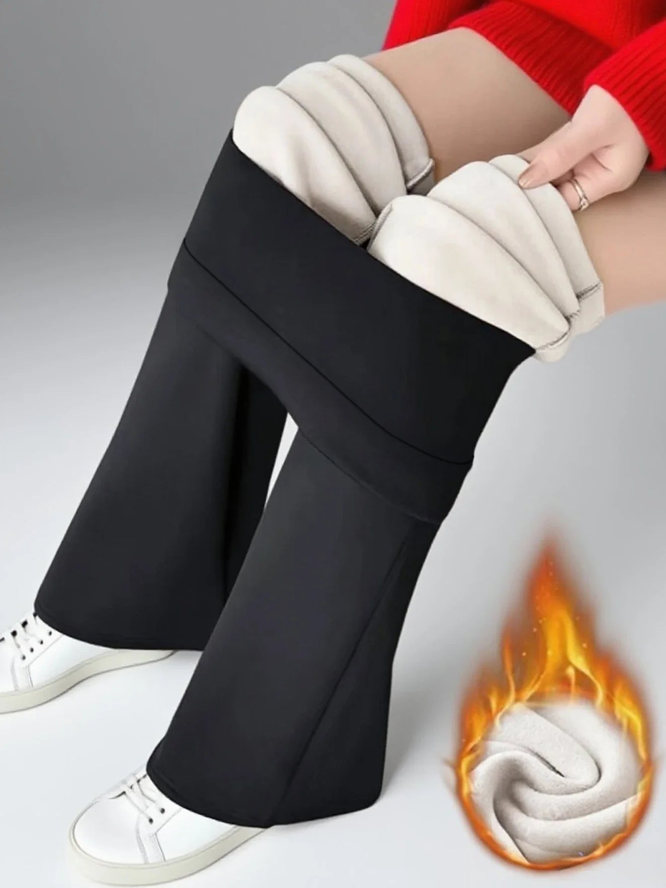 Legging Évasé Large Doublure Polaire
