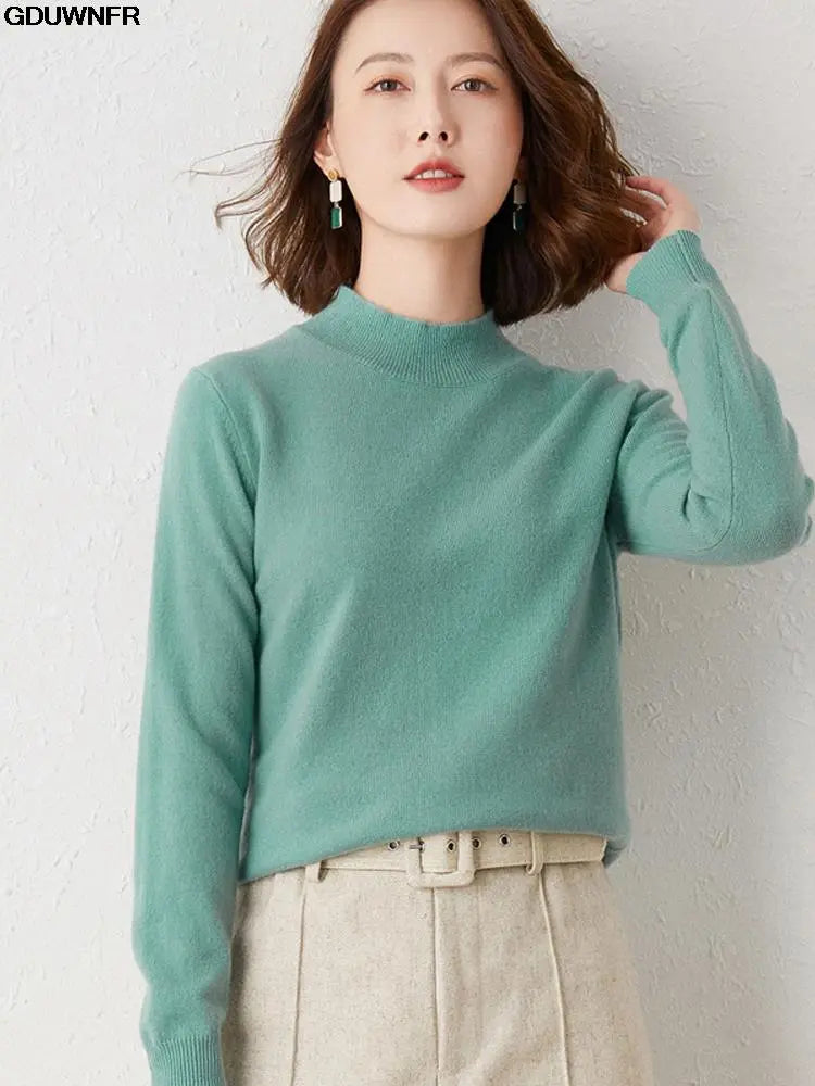 Pull Col Cheminée Seconde Peau Laine