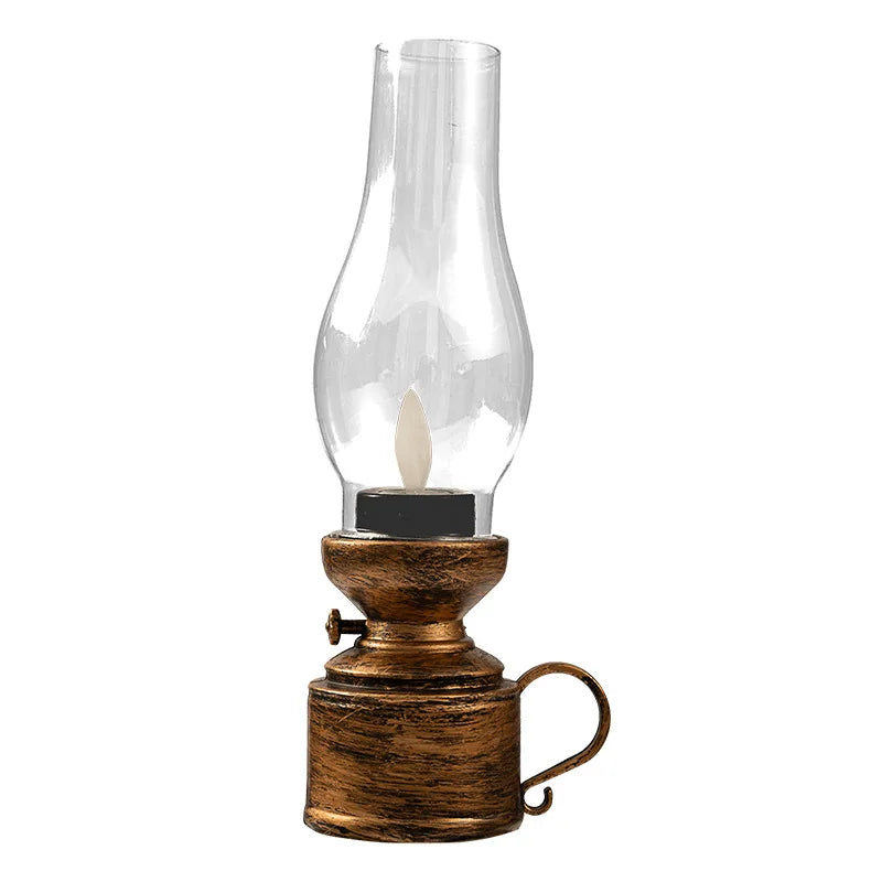 Lampe à Pétrole LED Rétro avec Effet Flamme