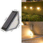 Lot de 8 Appliques Solaires LED Triangulaires – Imperméables – Éclairage Escaliers, Murs, Terrasse & Jardin