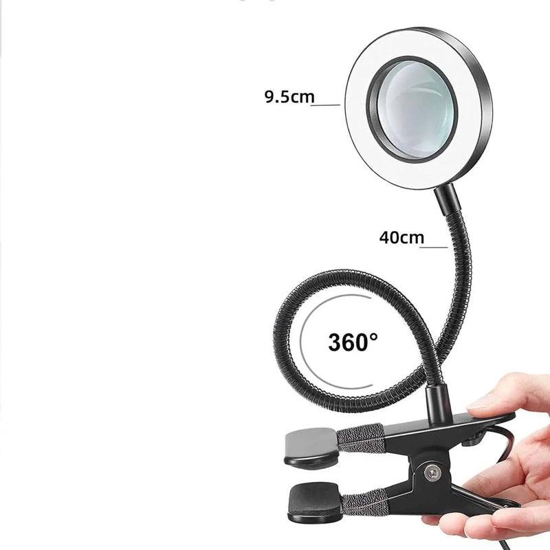 Loupe à Clip LED Grossissante 10X – Bras Flexible