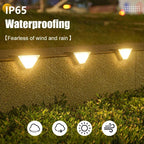 Lot de 8 Appliques Solaires LED Triangulaires – Imperméables – Éclairage Escaliers, Murs, Terrasse & Jardin