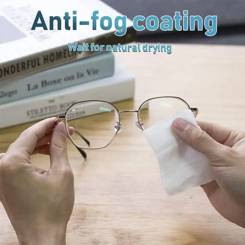 100 Lingettes Nettoyantes Anti-Buée pour Lunettes