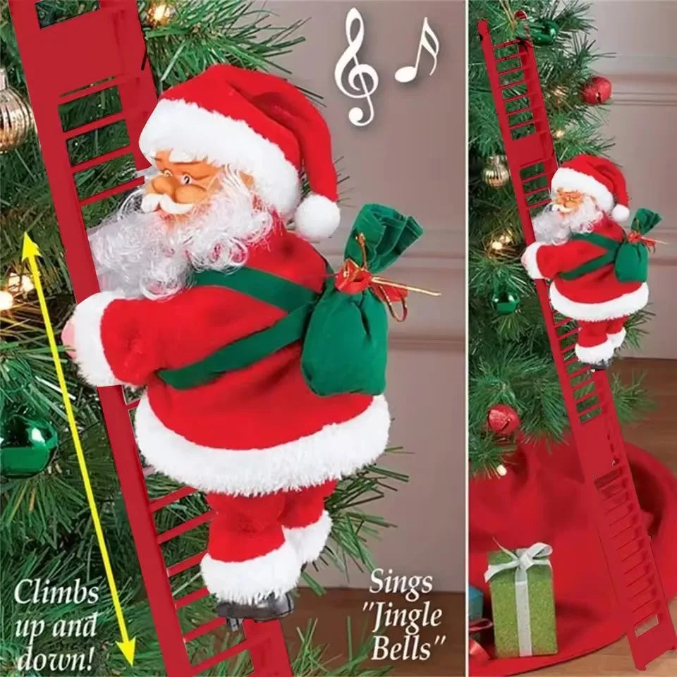 Échelle Père Noël Mécanique avec Musique & LED