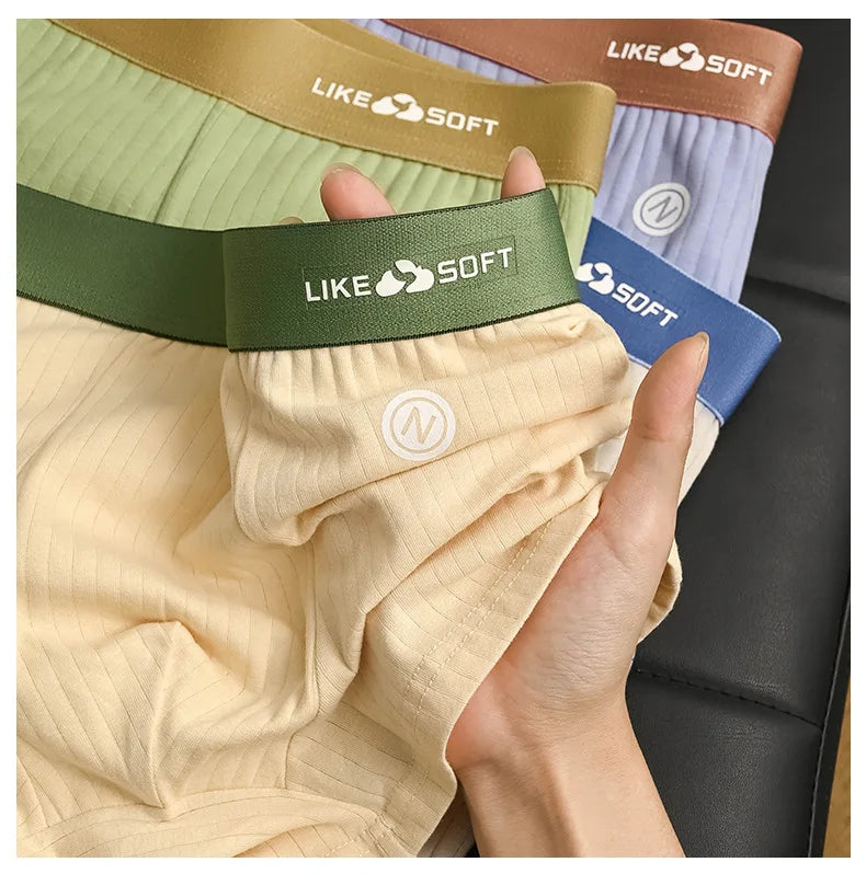 Lot 5 Boxers Homme Côtelés Respirants — Confort Quotidien, Sous-Vêtements