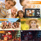 Appareil Photo Numérique HD 1080P 44MP – Zoom 16X – Écran 2,4″ – Rechargeable et Compact Housse + Carte SD 32 Go OFFERTE