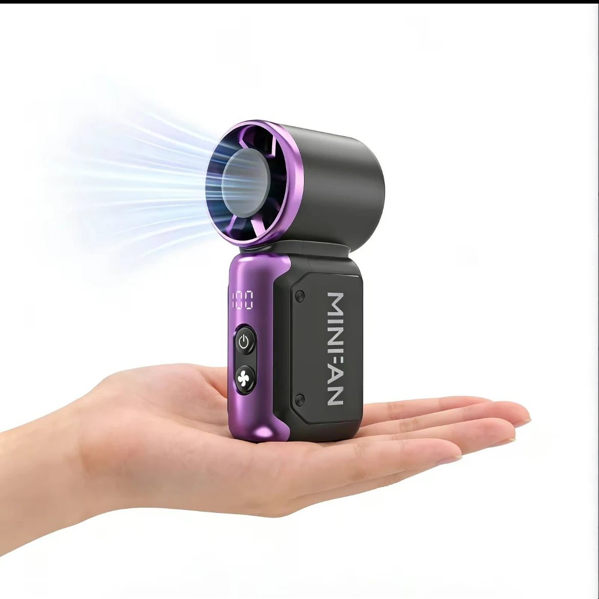 Mini Ventilateur de Poche Sans Pales 4 Vitesses – Silencieux, Léger et Rechargeable pour Voyage et Bureau