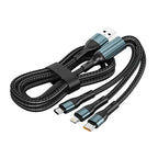 Lot de 2 Câble USB 3 en 1 charge rapide 120W