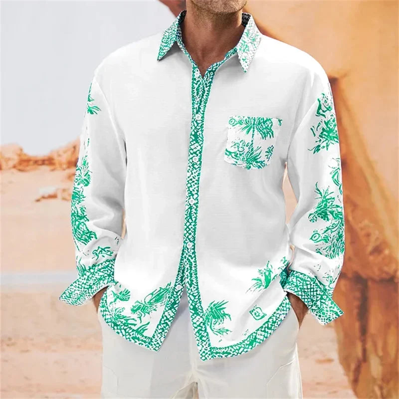 Chemise Marocaine en Coton à Motifs