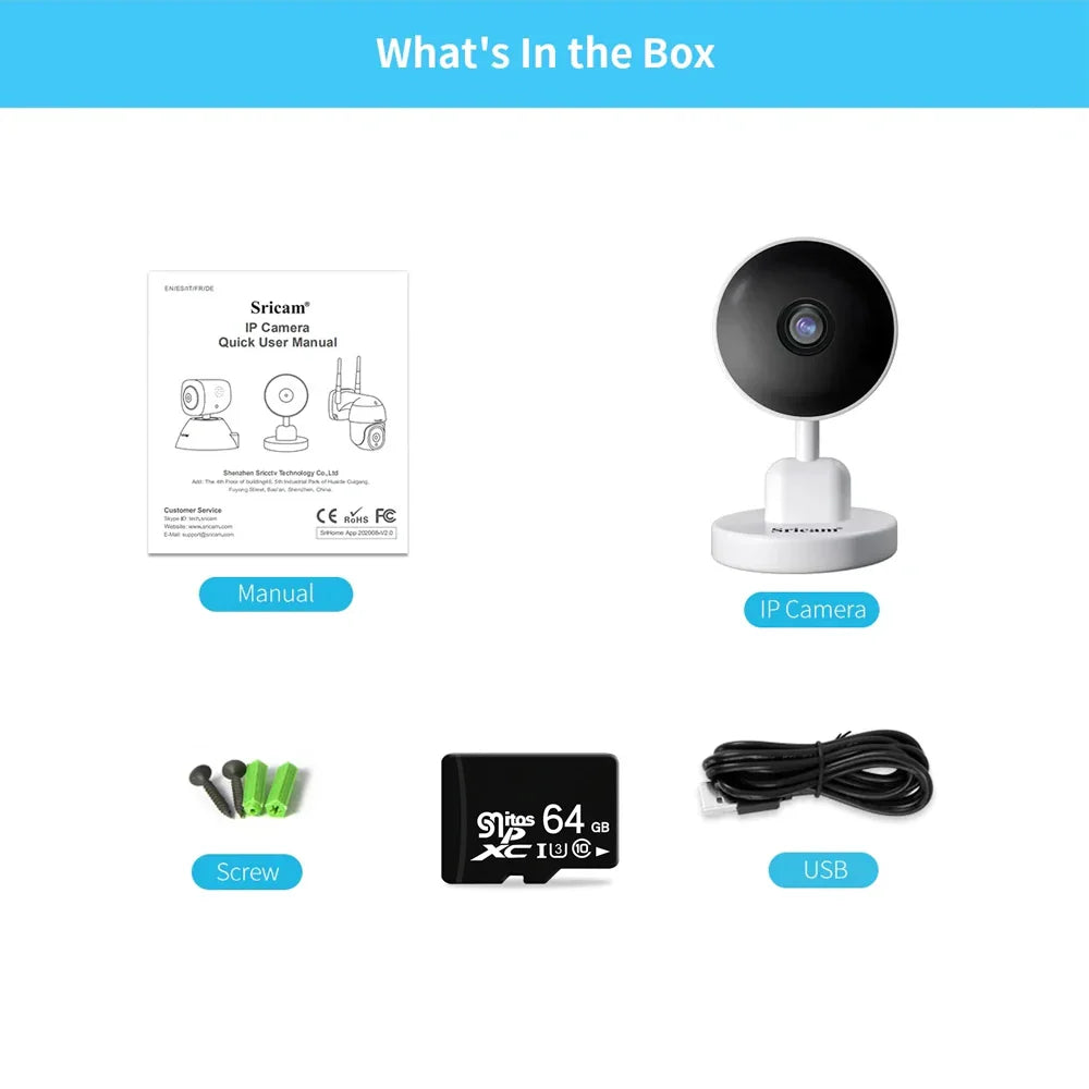 Camera + Carte mémoire 64G