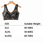 Brassière Push-Up Femme Florale Sans Armatures ni Agrafes - Douce & Confortable
