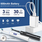 Brosse à dents électrique rotative avec nettoyage ultrasonique — 4 têtes de rechange incluses