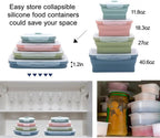 Lot de 4 Boîte de Conservation Pliables & Micro-Ondables en Silicone