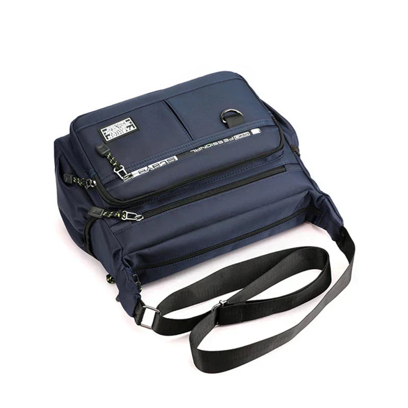 Sacoche Multipoches Homme – Tissu Oxford Résistant