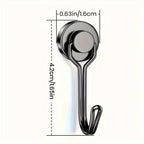 Crochets Magnétiques Ultra-Puissants en Néodyme – 6 pcs