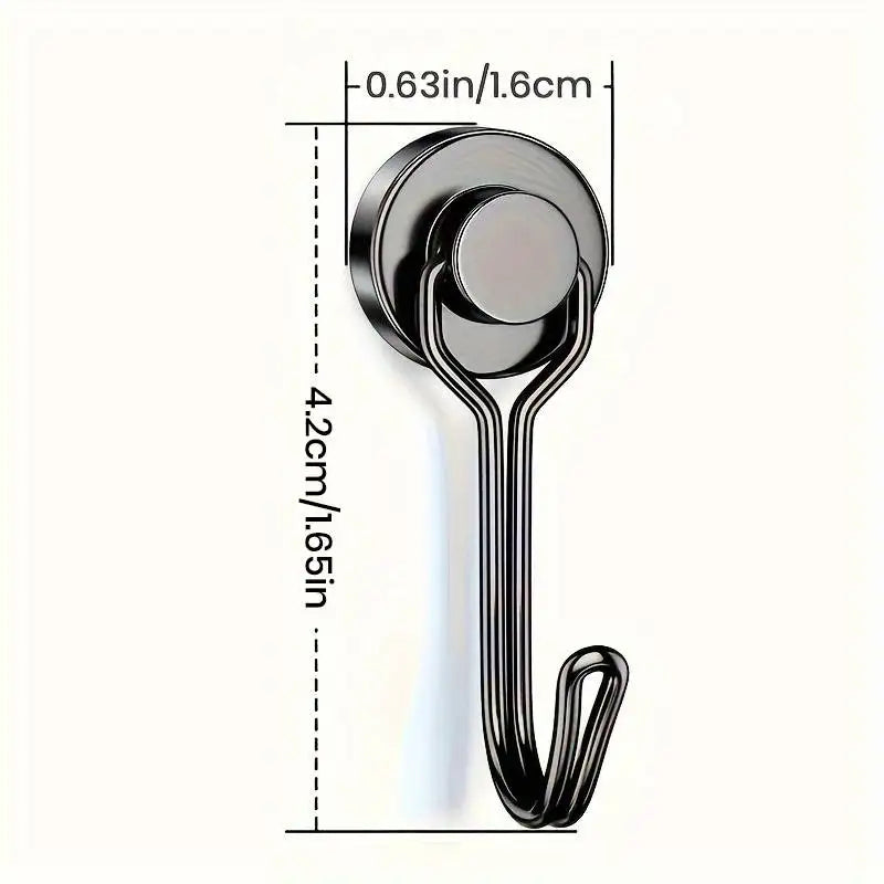 Crochets Magnétiques Ultra-Puissants en Néodyme – 6 pcs