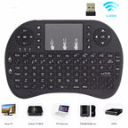 Mini Clavier Sans Fil AZERTY avec Pavé Tactile – Air Mouse RGB Rétroéclairé pour PC et TV Box