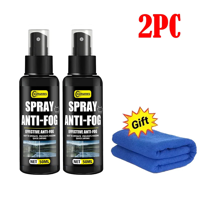Spray Anti-Buée pour Pare-brise, Rétro & Visière – 1 ACHETÉ = 1 OFFERT + Microfibre OFFERTE