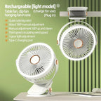 Ventilateur portable 360° facile à clipser - Eclairage LED intégré
