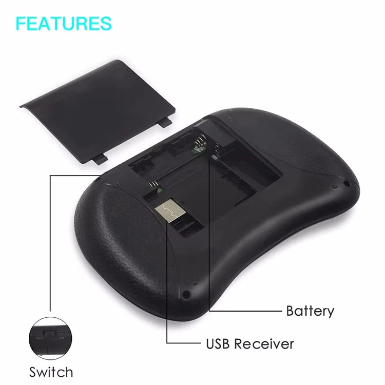 Mini Clavier Sans Fil AZERTY avec Pavé Tactile – Air Mouse RGB Rétroéclairé pour PC et TV Box