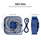 Mini Ventilateur Bureau Portable – Tête Pivotante 360°