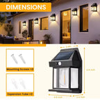 Lampe Extérieure Solaire – Détecteur + Style Vintage