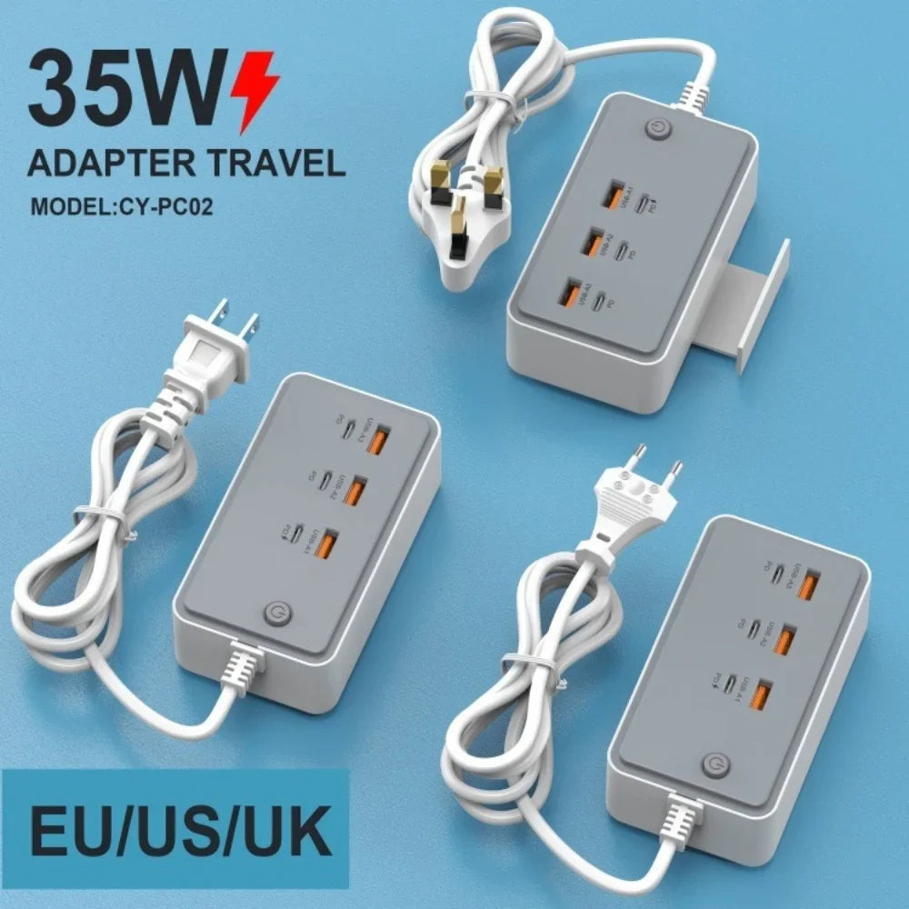 Multiprise USB avec Support Intégré 35W