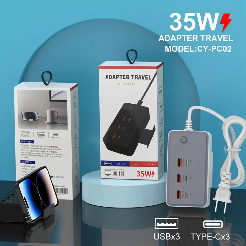 Multiprise USB avec Support Intégré 35W