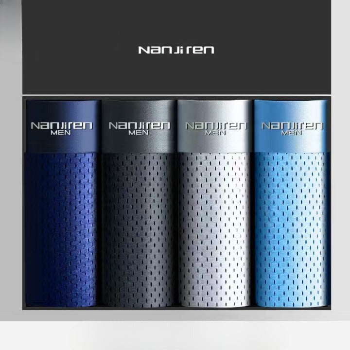 Lot de 4 Boxers en maille de Soie glacée