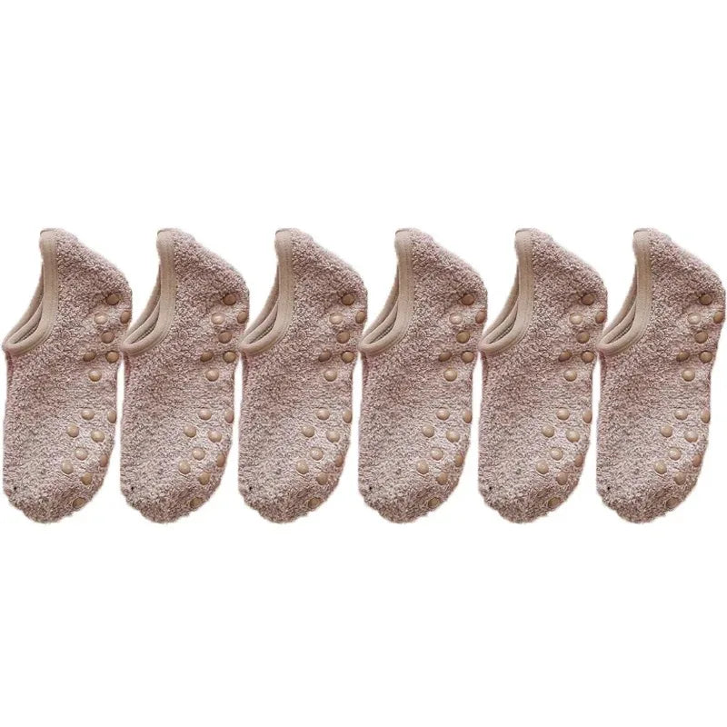 Chaussettes en Polaire Ultra Douce Antidérapantes - Lot de 3