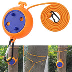 Corde à Linge Rétractable 10 m avec Mousqueton — Idéale pour Camping et Voyage