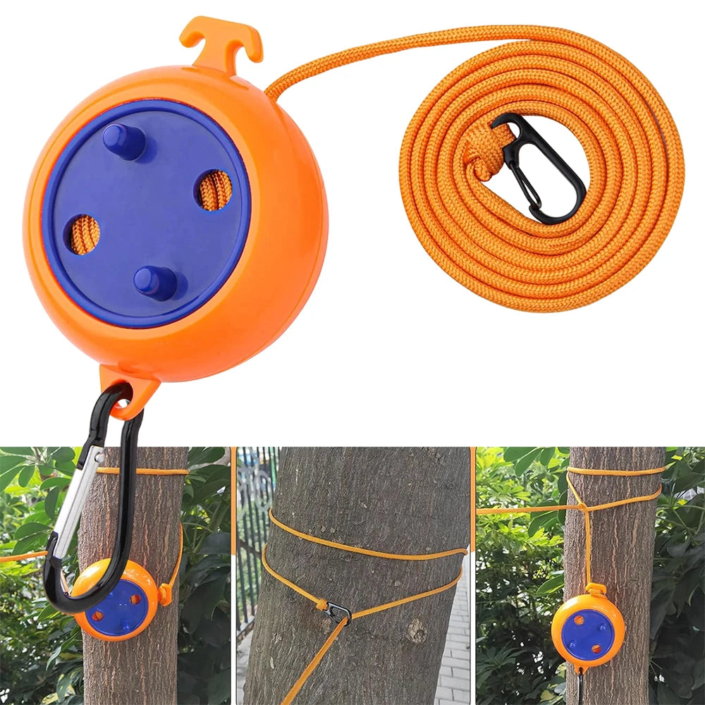 Corde à Linge Rétractable 10 m avec Mousqueton — Idéale pour Camping et Voyage